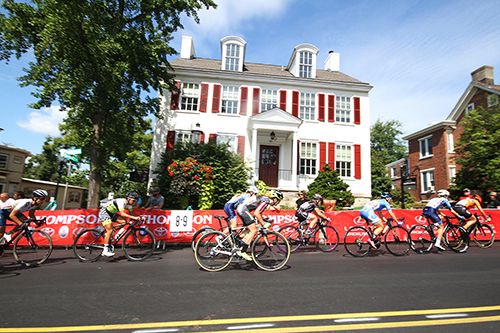 First lap of Women ride through beautiful downtown historic Doylestown, PA.