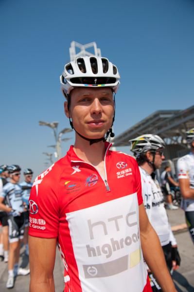 Tony Martin (HTC-Highroad) at the start of stage two of the Tour of Beijing