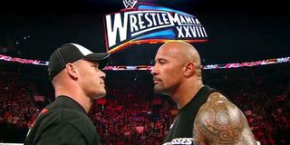 The Rock John Cena WWE