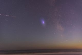 Sounding Rocket Vapor Cloud Seen from Long Island, New York