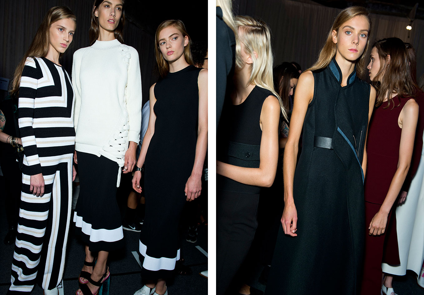 Victoria Beckham came armed with earthy linens and long, lean shapes for her New York tour de force