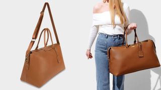 tan weekend bag