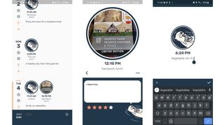 Screenshots showing the Otter - Diet Diary app