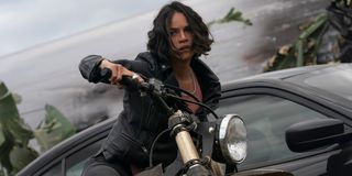 F9 Michelle Rodriguez as Letty on a motorcycle