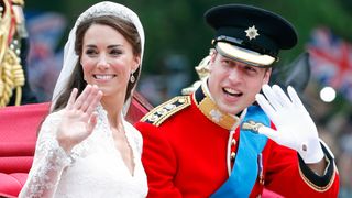 Catherine, Duchess of Cambridge and Prince William, Duke of Cambridge on their wedding day