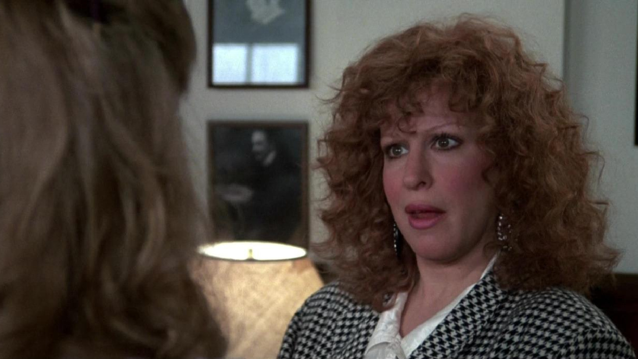 Bette Midler in Outrageous Fortune.