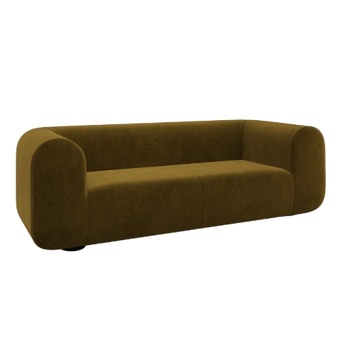 Tom Dixon, Plump 2.5-Seater Fixed Sofa Forest Velvet 