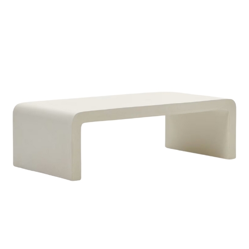 Kave Home, Aiguablava Coffee Table in White Cement