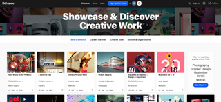 How to get a career in graphic design: Behance page
