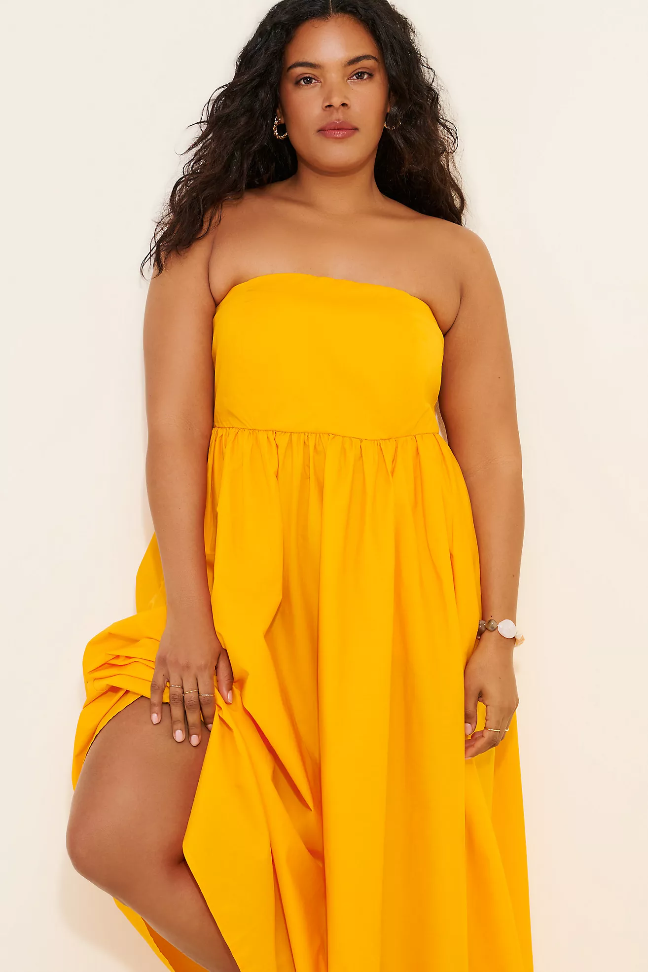 Eloquii Poplin Fit and Flare Maxi Dress