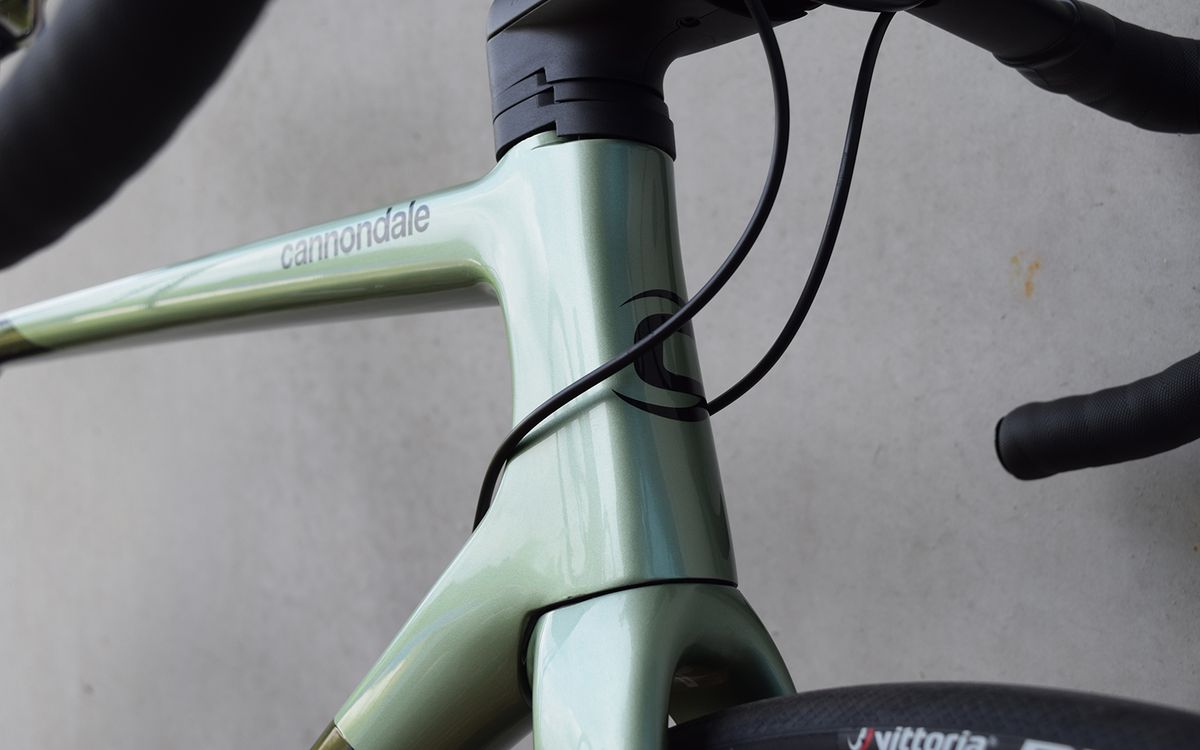 Gear cables are hidden into the head tube, while brake hoses are routed inside the down tube