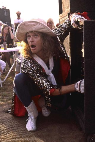 David Lee Roth backstage at Monsters Of Rock 1984