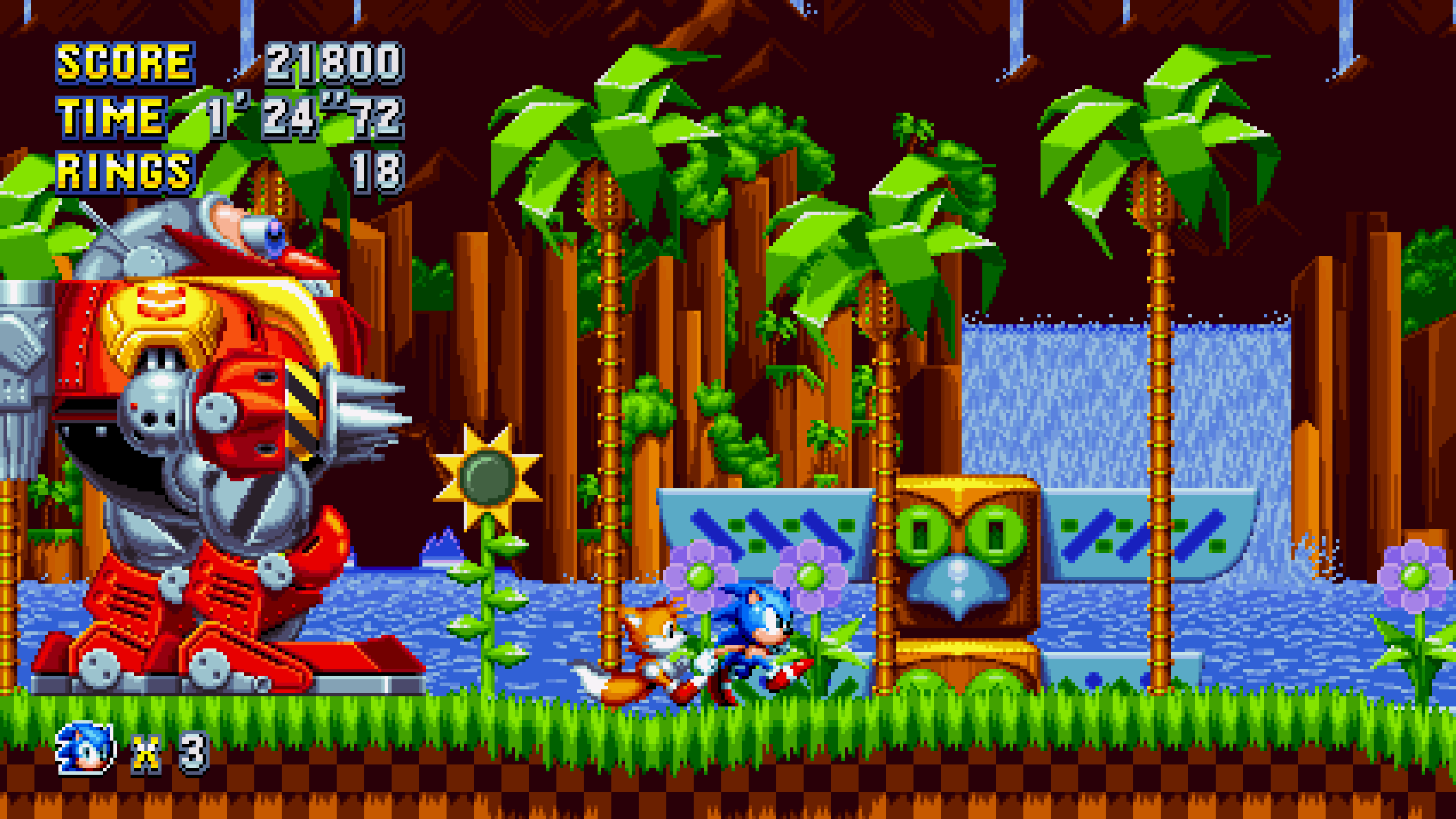 Sonic in Sonic Mania.