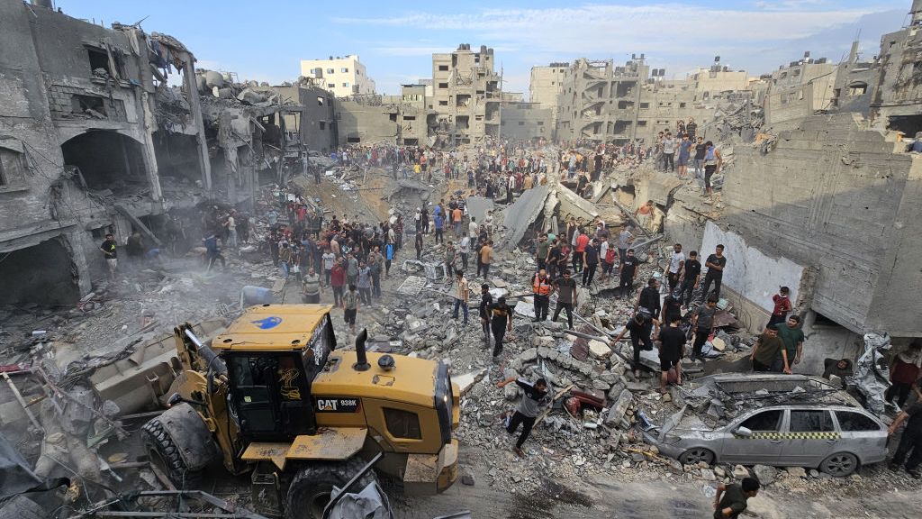 Gaza&#039;s Jabaliya refugee camp after Israeli airstrike