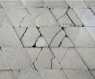 Cracks in concrete patio