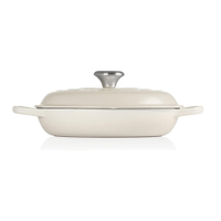 Le Creuset 26cm Signature Enamelled Cast Iron Shallow Casserole Dish With Lid