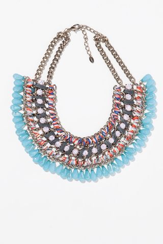 Zara Diamante And Cord Necklace, £19.99