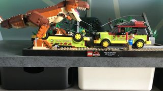 A Jurassic Park Lego set hides cables