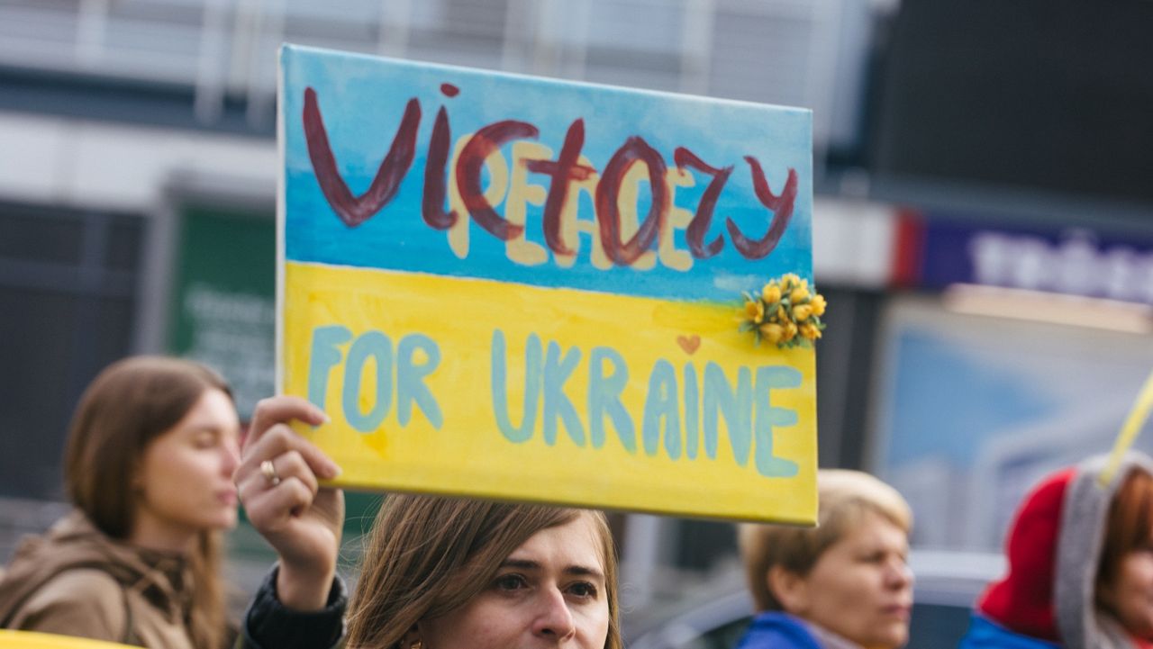 Ukraine solidarity protest in Cologne, Germany 5 November 