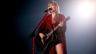 Taylor Swift performs onstage during night three of "Taylor Swift | The Eras Tour" at La Defense on May 11, 2024 in Paris, Fran