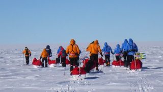 Three teams participated in the Walking with the Wounded's South Pole challenge.