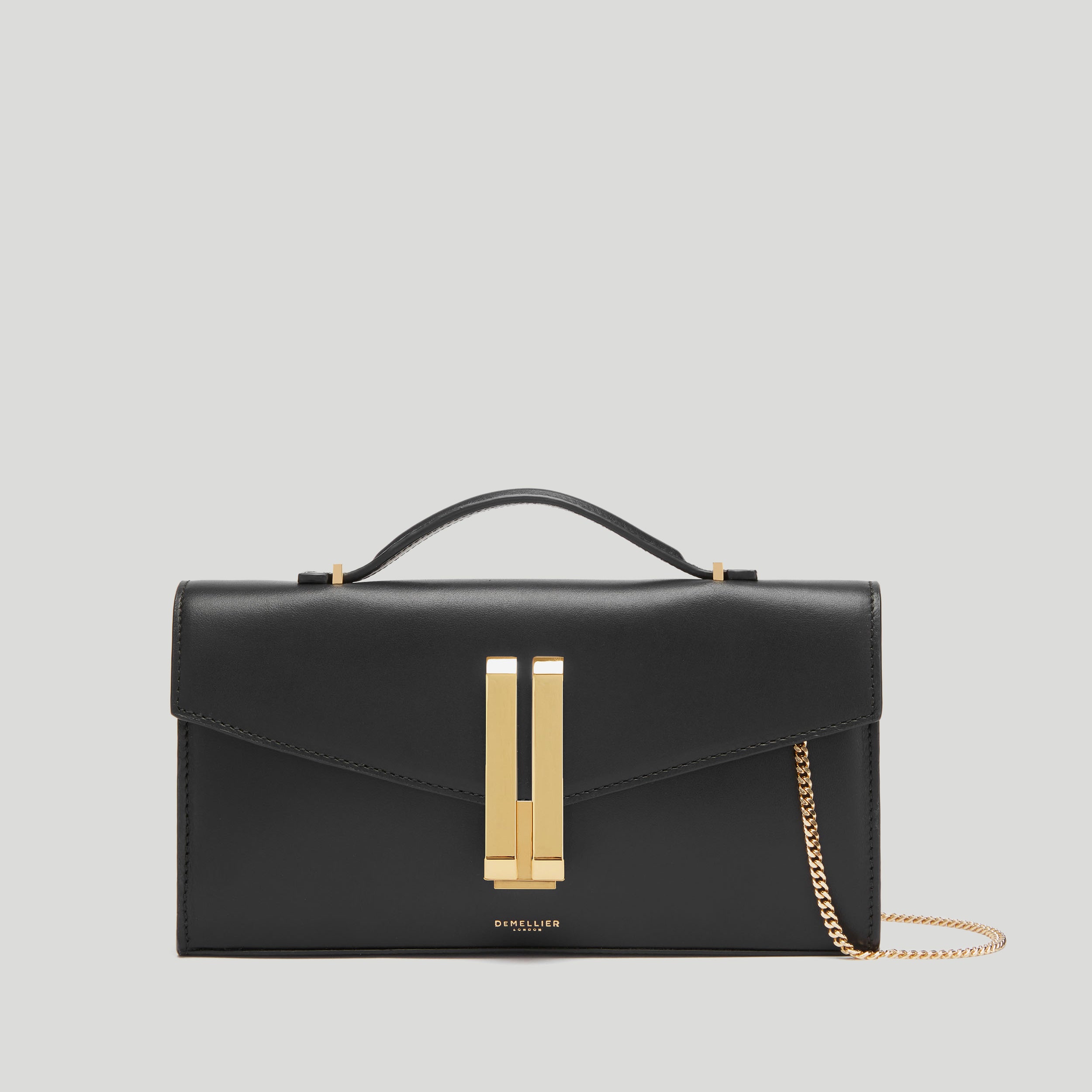 The Vancouver Clutch | Black Smooth | Demellier