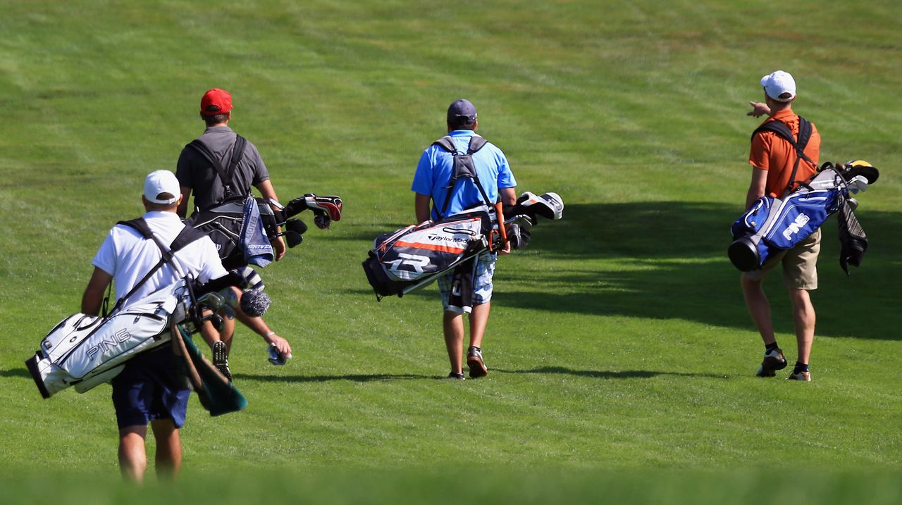 People playing golf