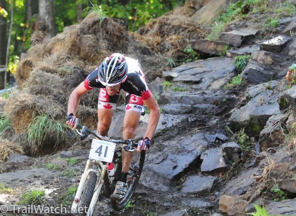 Derek Zandstra (Canada) rides a descent that would make the downhillers take notice