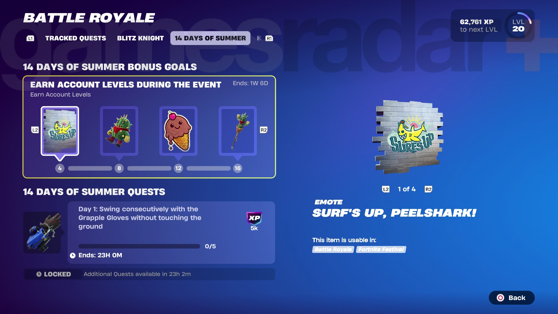 Fortnite 14 Days of Summer Quests Chapter 6 Season 3