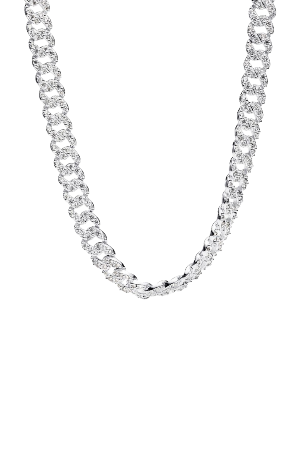 Pav&amp;eacute; Cuban Chain Necklace