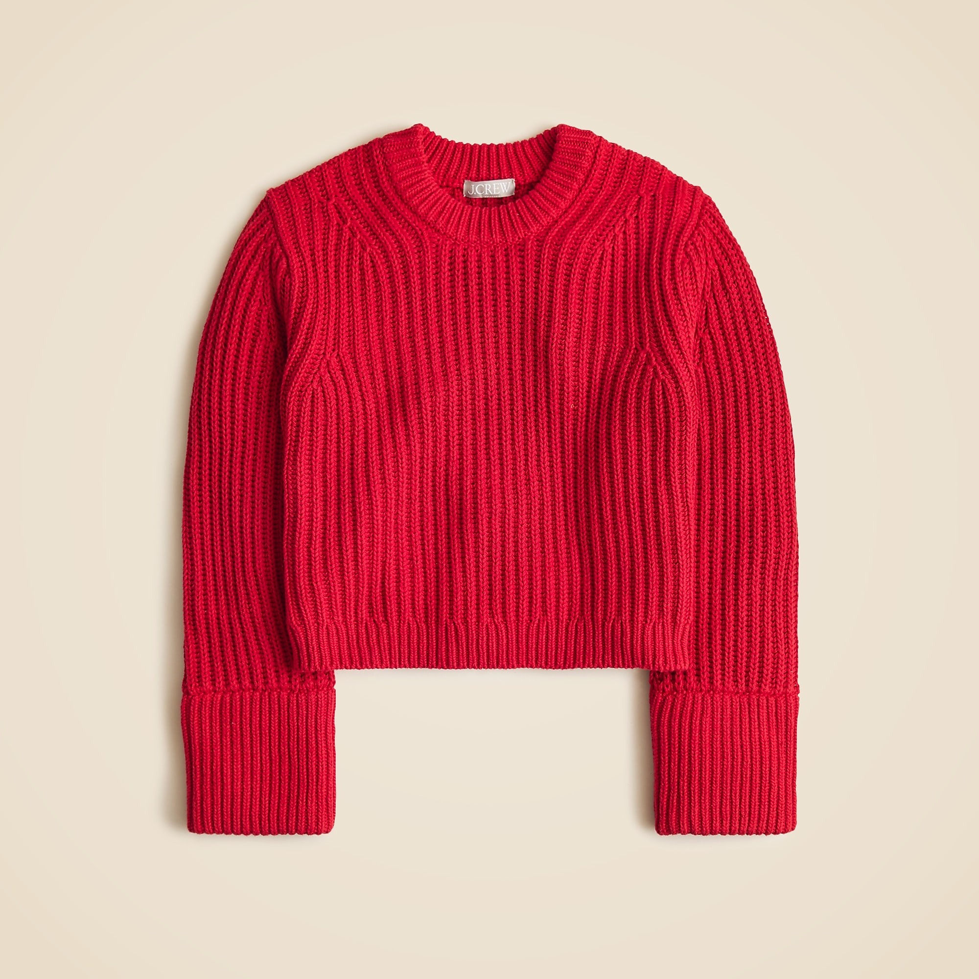 J.Crew, Heritage Cotton Fisherman Crewneck Sweater