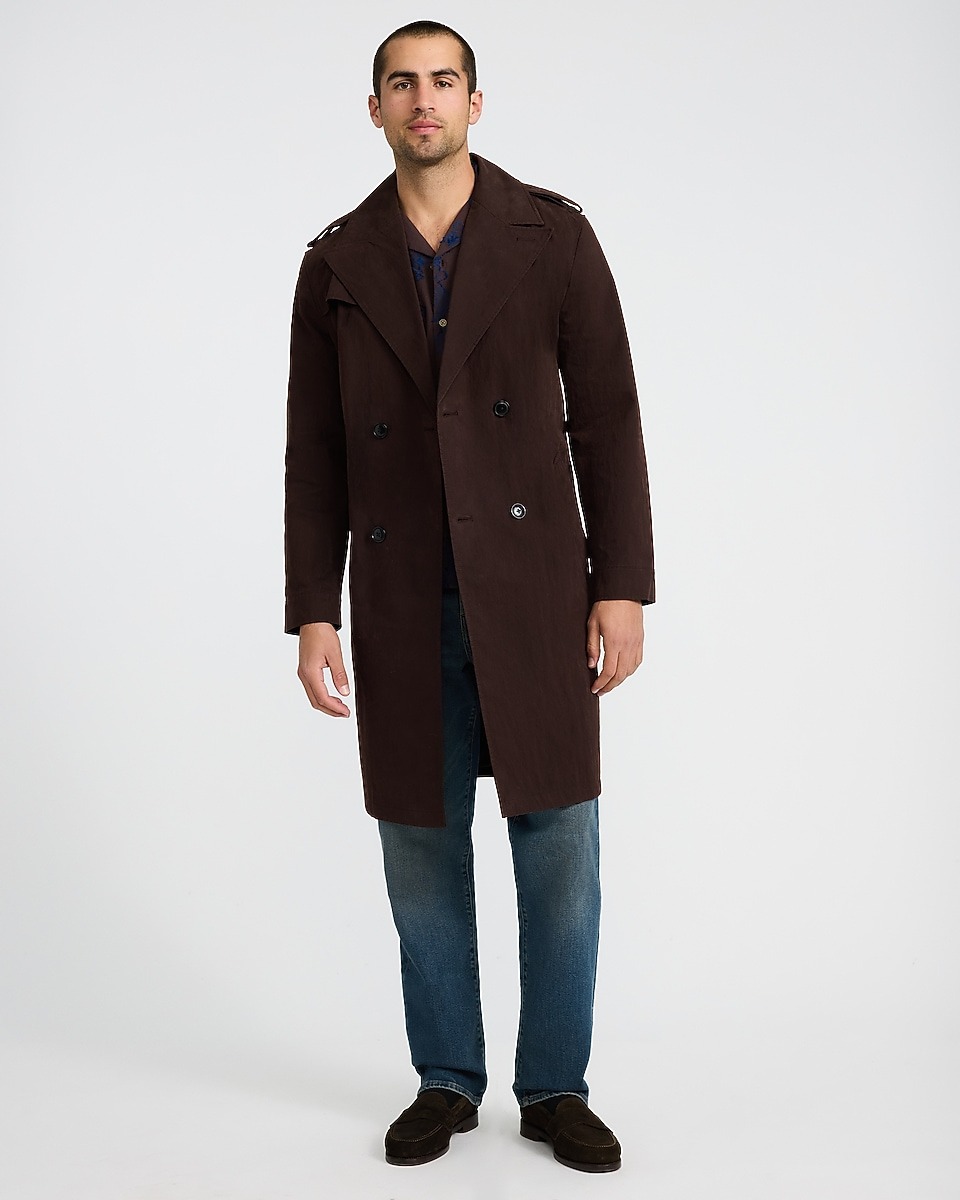 Express, Brown Double Breasted Belted Trench Coat