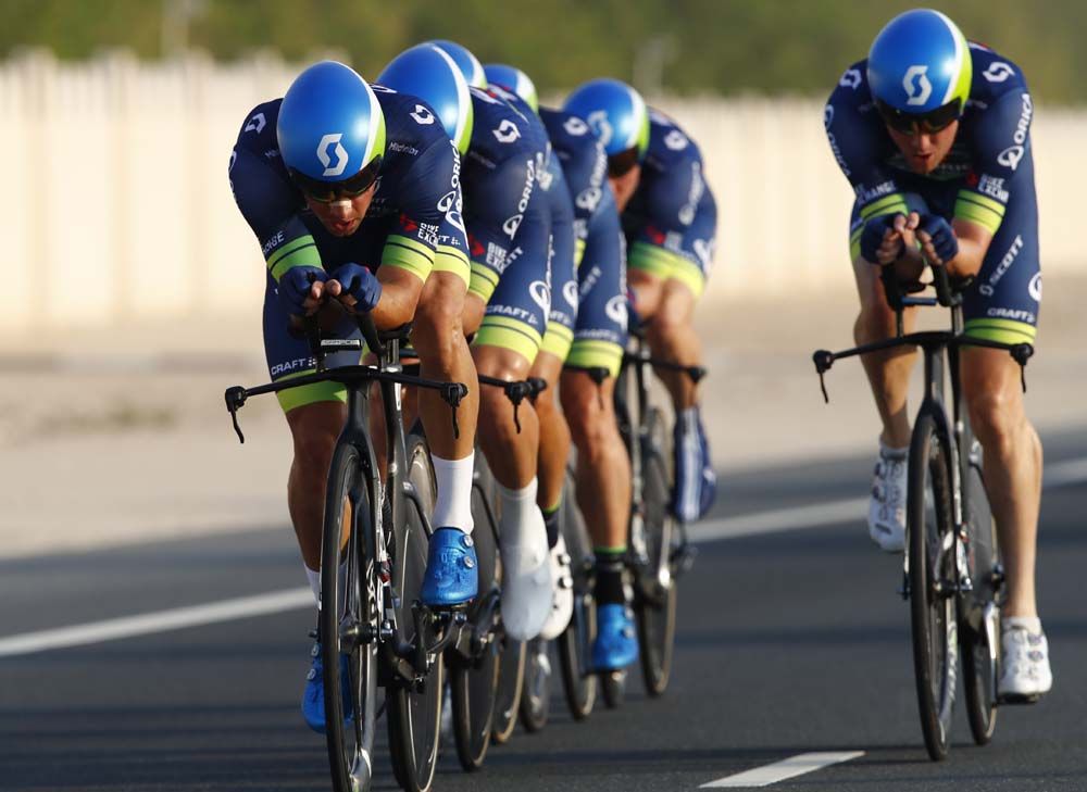 Orica-Bike Exchange at speed