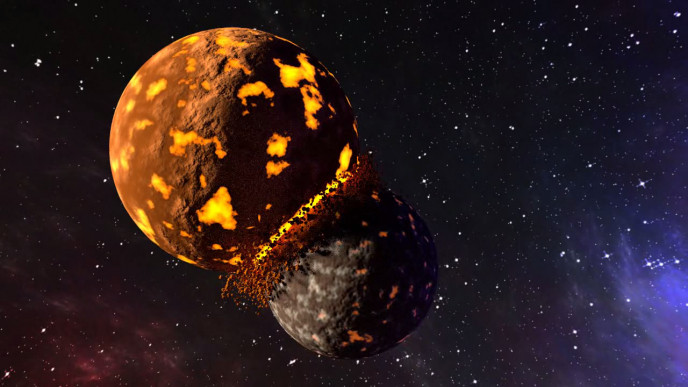 Turns out life on Earth all started when a planet-sized object biffed into us