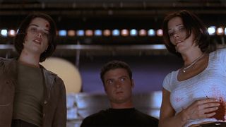 Neve Campbell, Liev Schreiber, and Courteney Cox in Scream 2