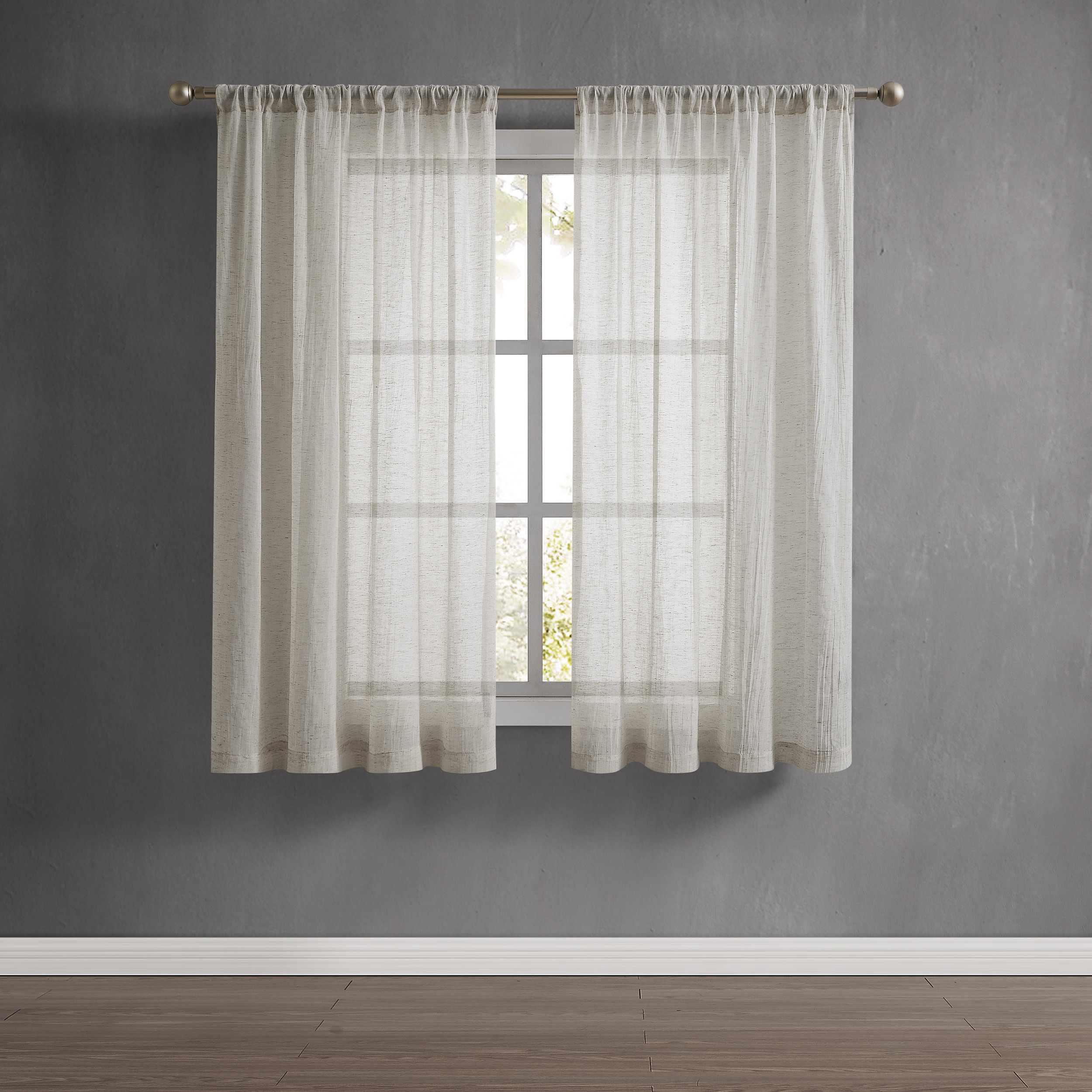 Kamra Semi-Sheer Curtain Pair