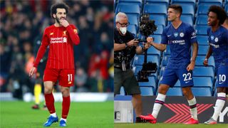 Liverpool’s Mohamed Salah and Chelsea’s Christian Pulisic