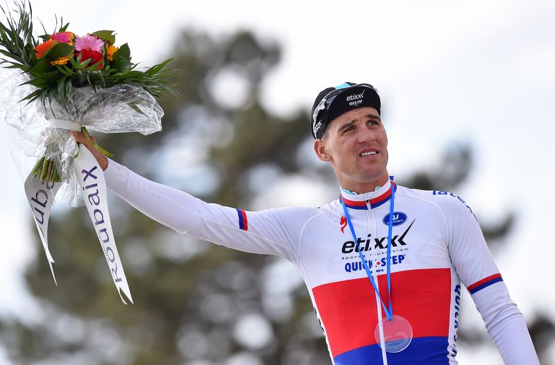 Zdeněk &Scaron;tybar (Etixx-QuickStep) struggles to hide his disappointment with second