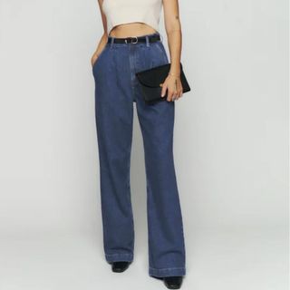Reformation Montauk Pleated High Rise Jeans