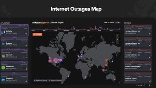 The ThousandEyes outages map