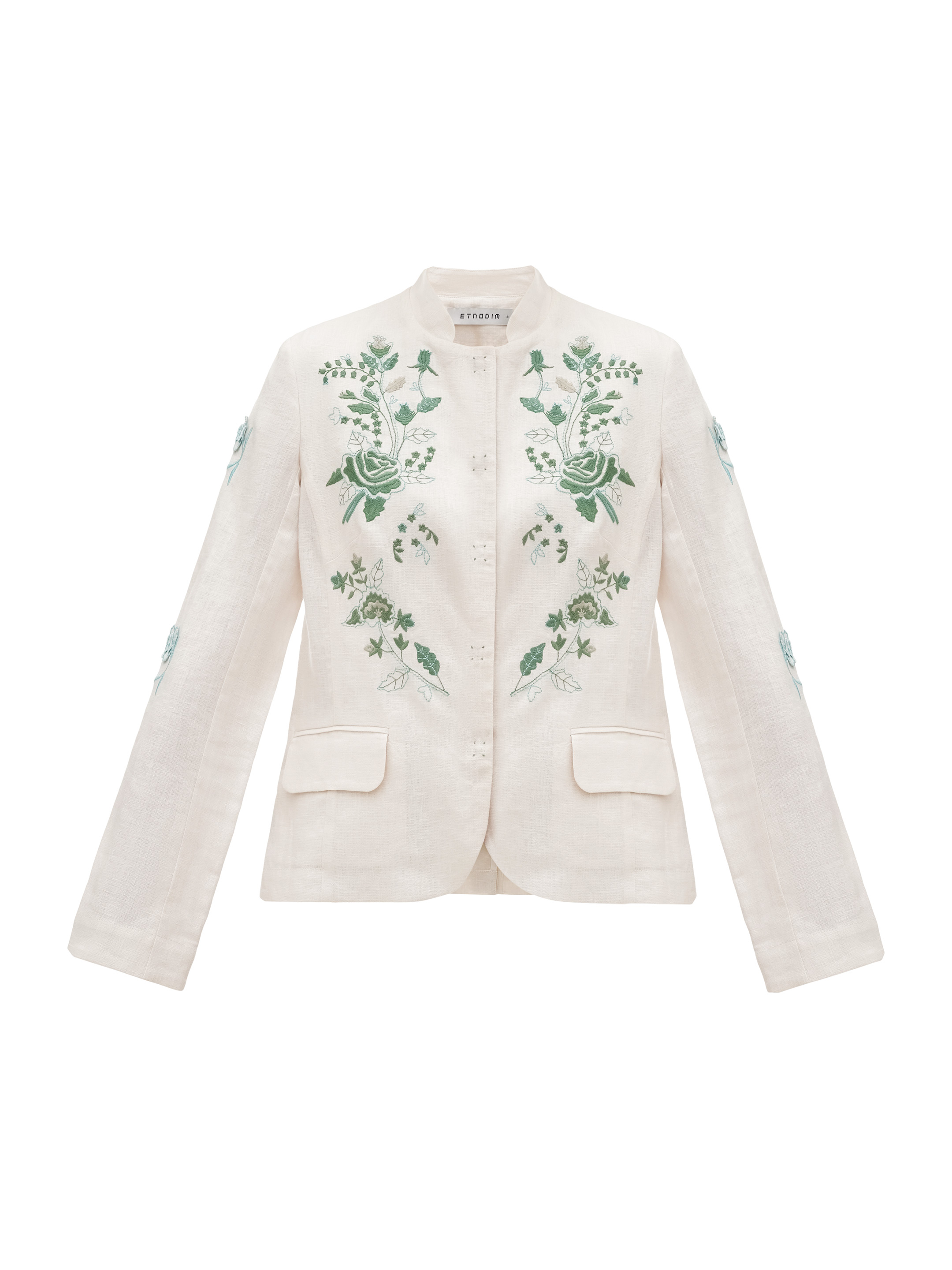 Etnodim, Linen Embroidered Jacket of Milk