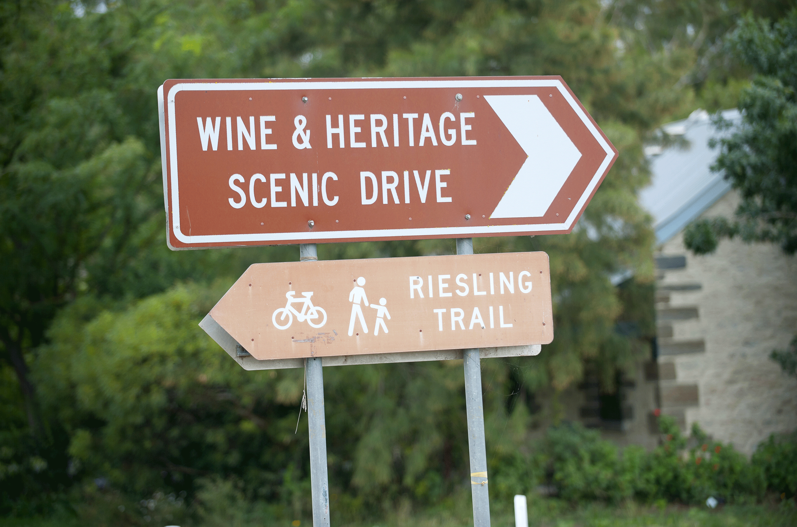 The Clare Valley Riesling Trail signpost