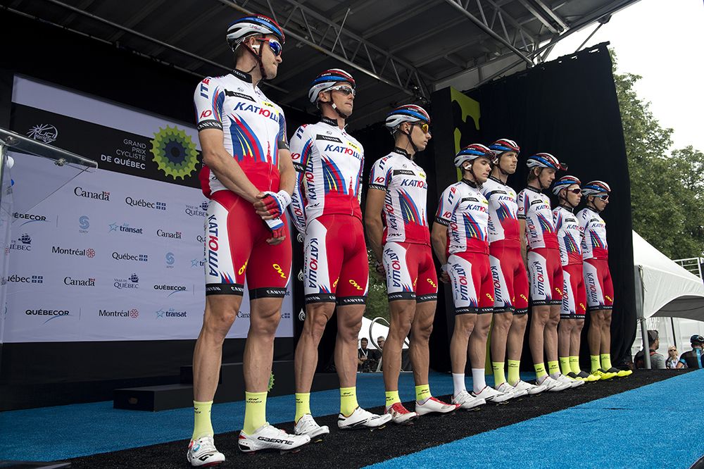 Team Katusha in Quebec.