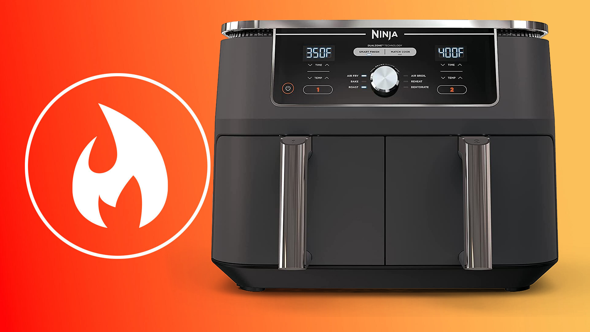 HOT! Ninja DZ401 Foodi Dual 10-quart Air Fryer on prime day hot deal template