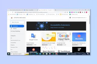The accessibility extensions on Chrome