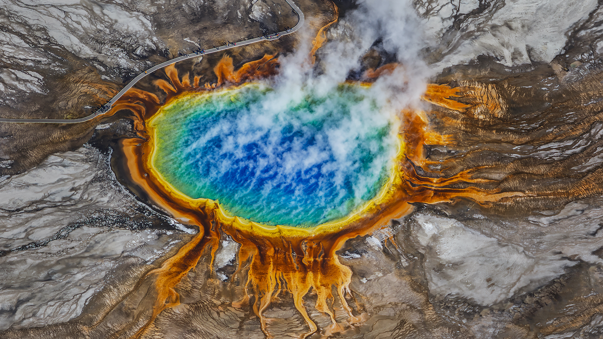 The geothermal sites are the most dangerous features of Yellowstone, and should only be viewed from designated areas 