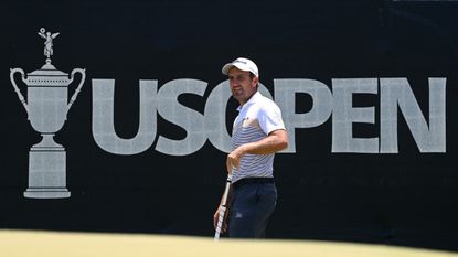 Edoardo Molinari during a practice round at the 2024 US Open