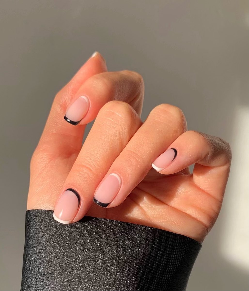 A black and white manicure by Georgia Rae