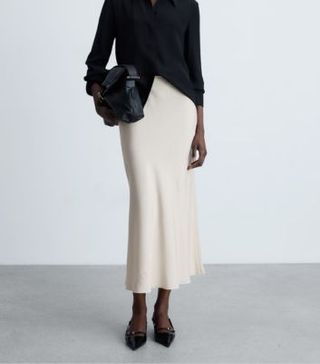 Image of satin skirt