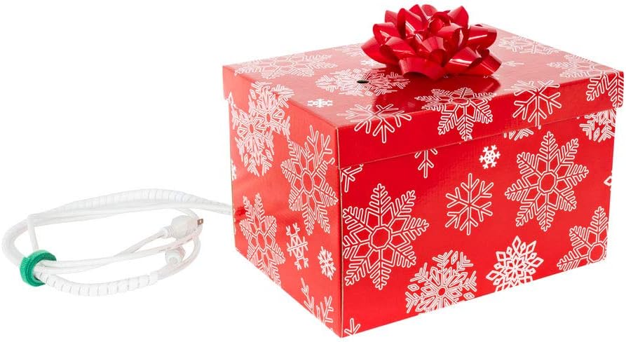 Hohohoh2o Automatic Christmas Tree Watering System Device, Santa&amp;rsquo;s Tree Helper Keeps Your Christmas Tree Healthy and Fresh, Refillable 2.5 Gallons Capacity Box - Silver/festive